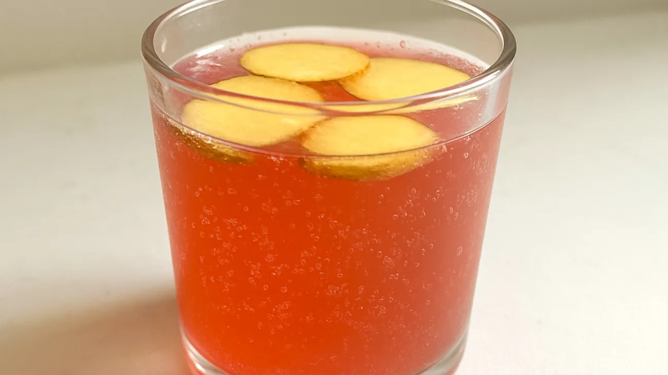 Kefir-Wasser mit fermentiertem Rote-Bete-Saft und Ingwer"